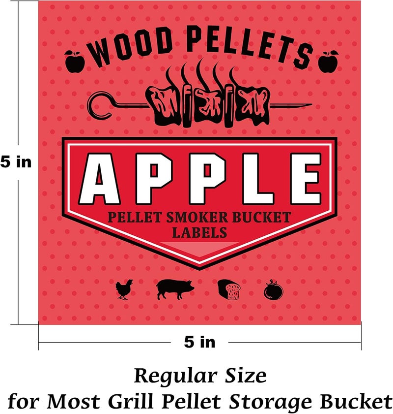 KAIWENDE Smoker Grill Pellet Label Stickers - Set of 12 for Wood Pellet Storage Containers, Easy Identification of Different Flavors - Image 3